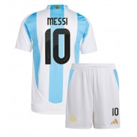 Dres Argentina Lionel Messi #10 Domaci za djecu Copa America 2024 Kratak Rukav (+ kratke hlače)